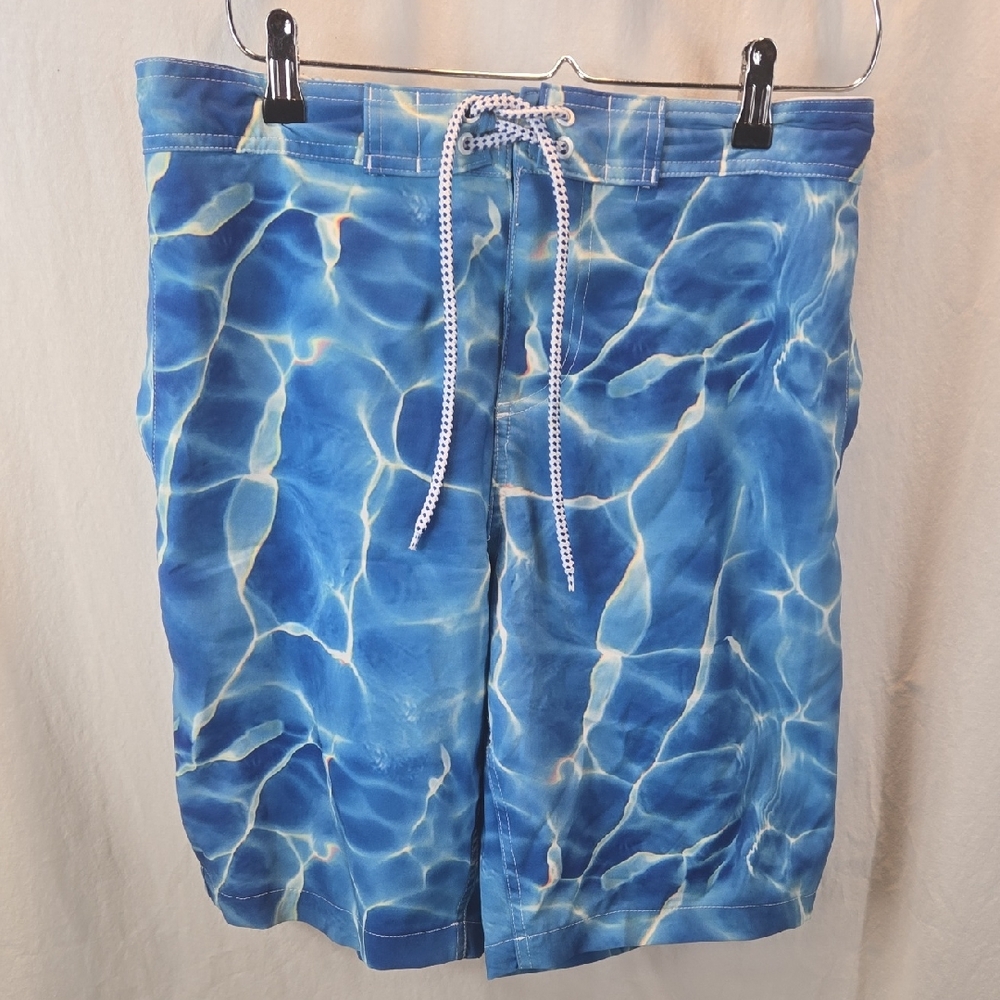 Aeropostale Ocean Wave Blue Board Shorts
